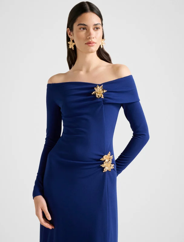 forever new  Dr20859-Cobalt Women's Mid Dress for Women | Best Price UAE